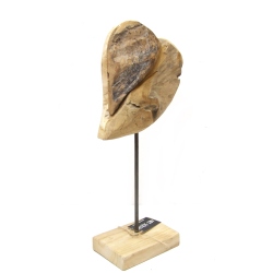 Serce z drewna tekowego na podstawie 45cm